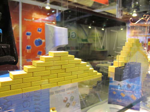 Suntan product samples and brochures at ElectronicAsia 2011