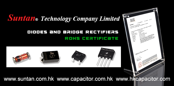 Suntan Diodes and Bridge Rectifiers – RoHS Certificate, compliant rectifier portfolio