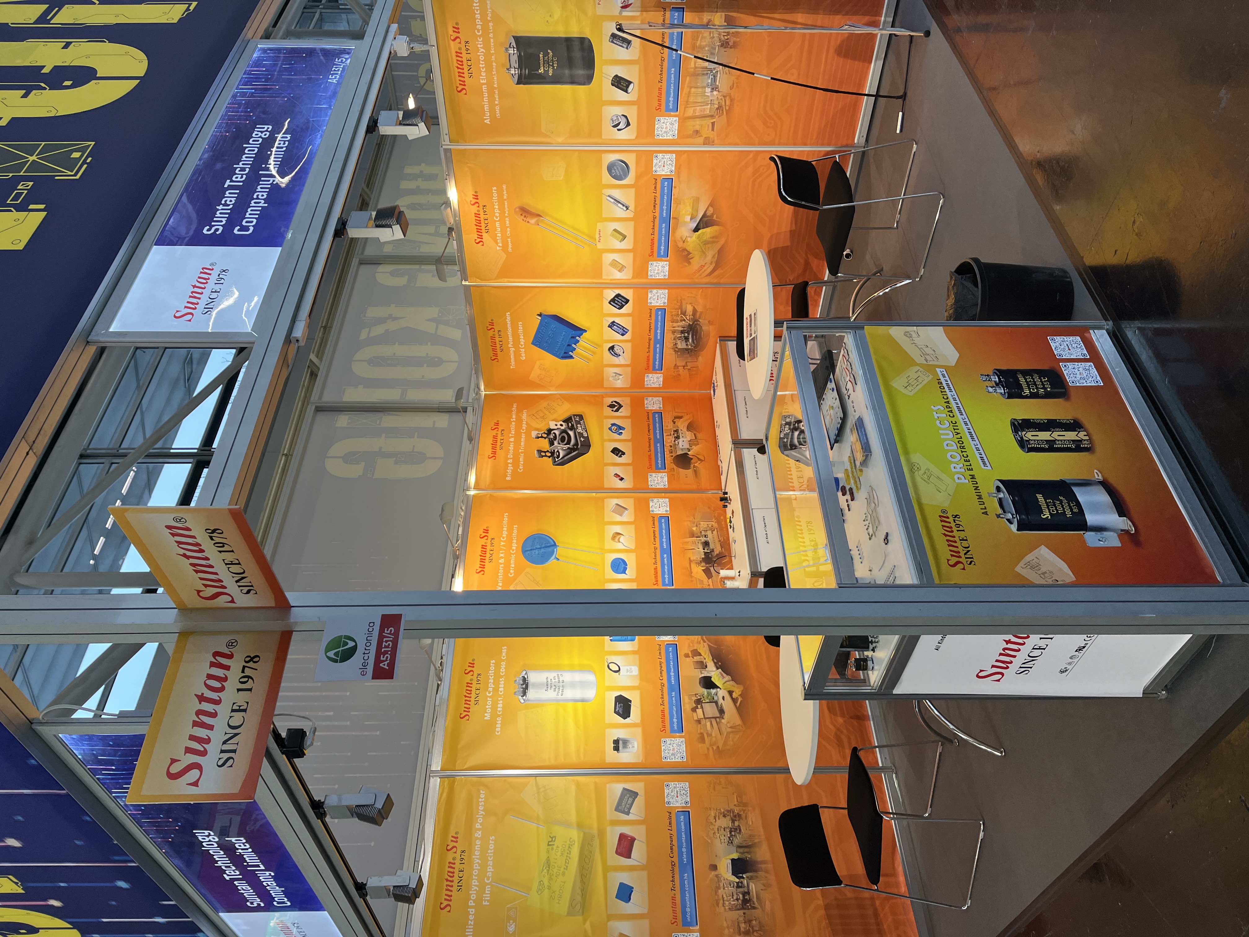 Suntan exhibition booth at Electronica Munich 2024