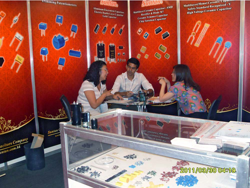 Suntan team at Electronic Americas exhibition booth